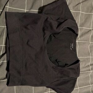 Aerie Black Ribbed Tank Top